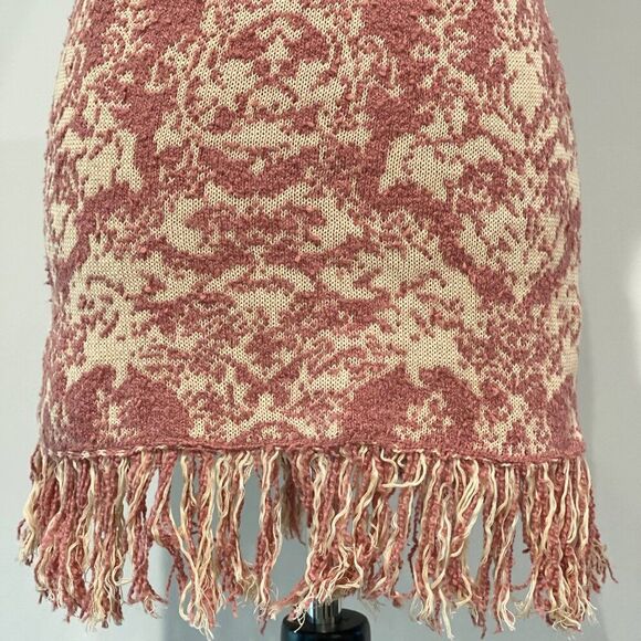 Free People Dua Swit Mini Skirt Terracotta Combo with Fringe - Picture 8 of 8